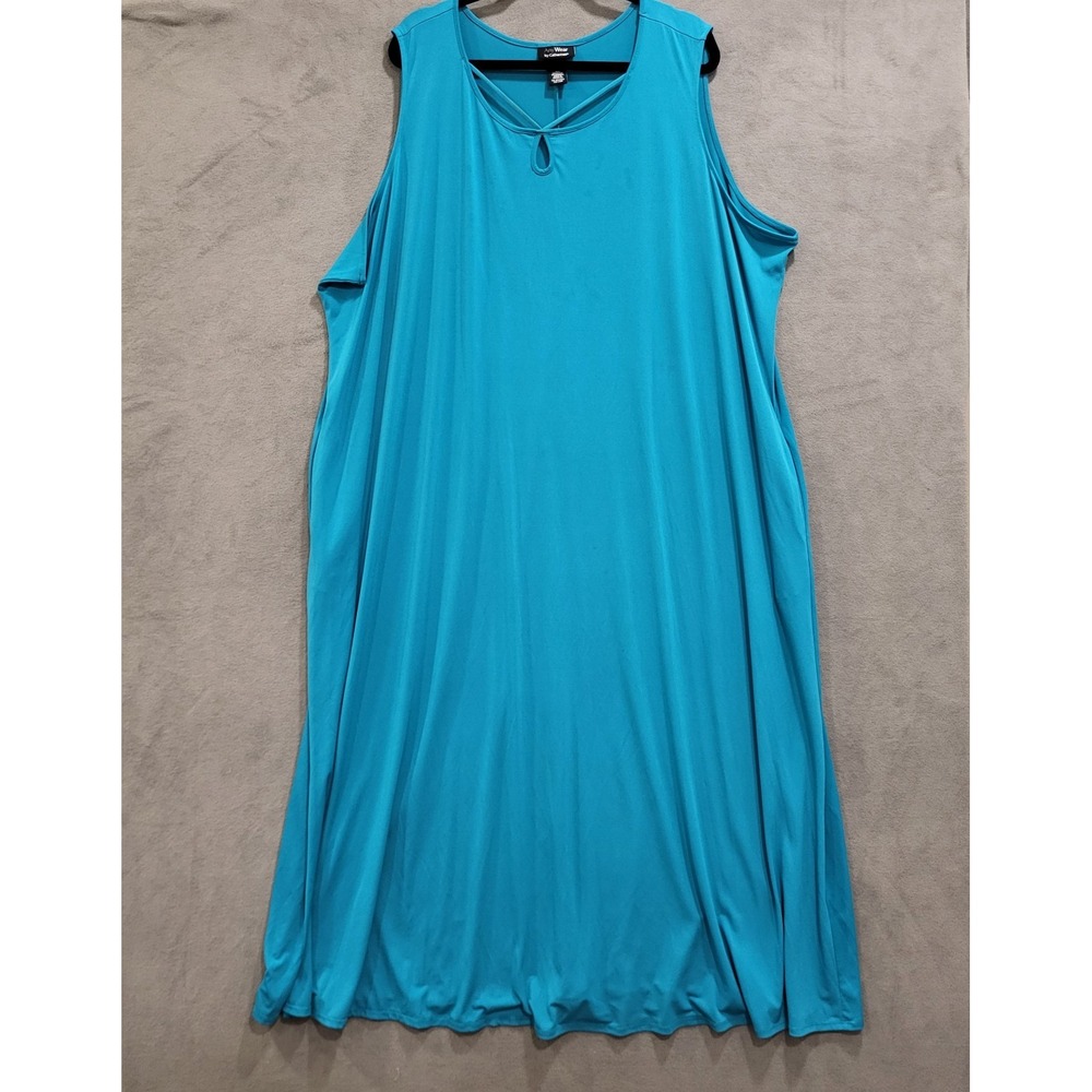 Any Wear by Catherines Maxi Dress Women's Size‎ 4X Sleeveless Stretchy Classic